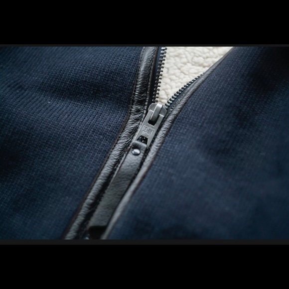 Schott NYC Sherpa Sweater Jacket. - Picture 7 of 10